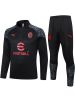 Picture of AC Milan 2023-2024 Men's White Football Training Tracksuit (Zip-Neck Top & Soccer Pants)