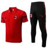 Picture of AC Milan 2023-2024 Men's Red Soccer Training Polo Jersey: Football Sportswear, Sports Shirt